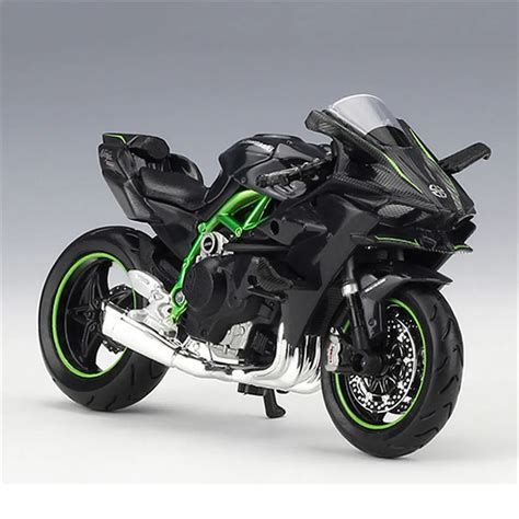 Maisto 1 18 Kawasaki Ninja H2r Motorcylce Model With Removable Base Diecast Moto Children Toy