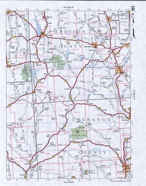 Map Of Madison County New York State Detailed Image Map Of Madison