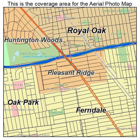 Map Of Pleasant Ridge Mi Michigan