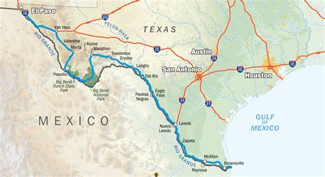 Map Of Texas And Mexican Border