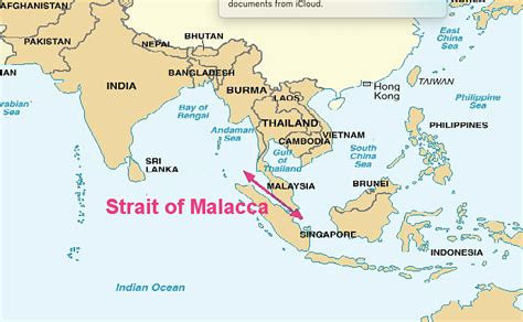 Map Of The Strait Of Malacca Illustration World History Encyclopedia