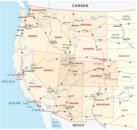 Map Of Western United States