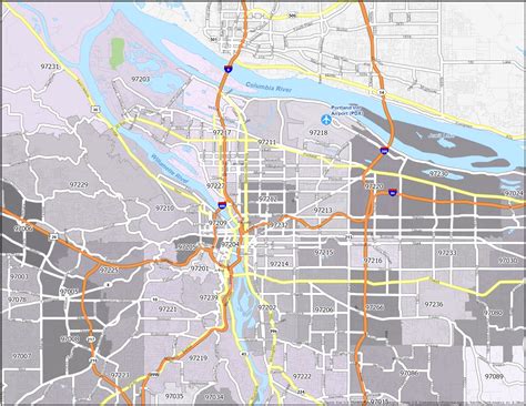 Map Of Zip Codes In Portland Oregon Dianna Mehetabel