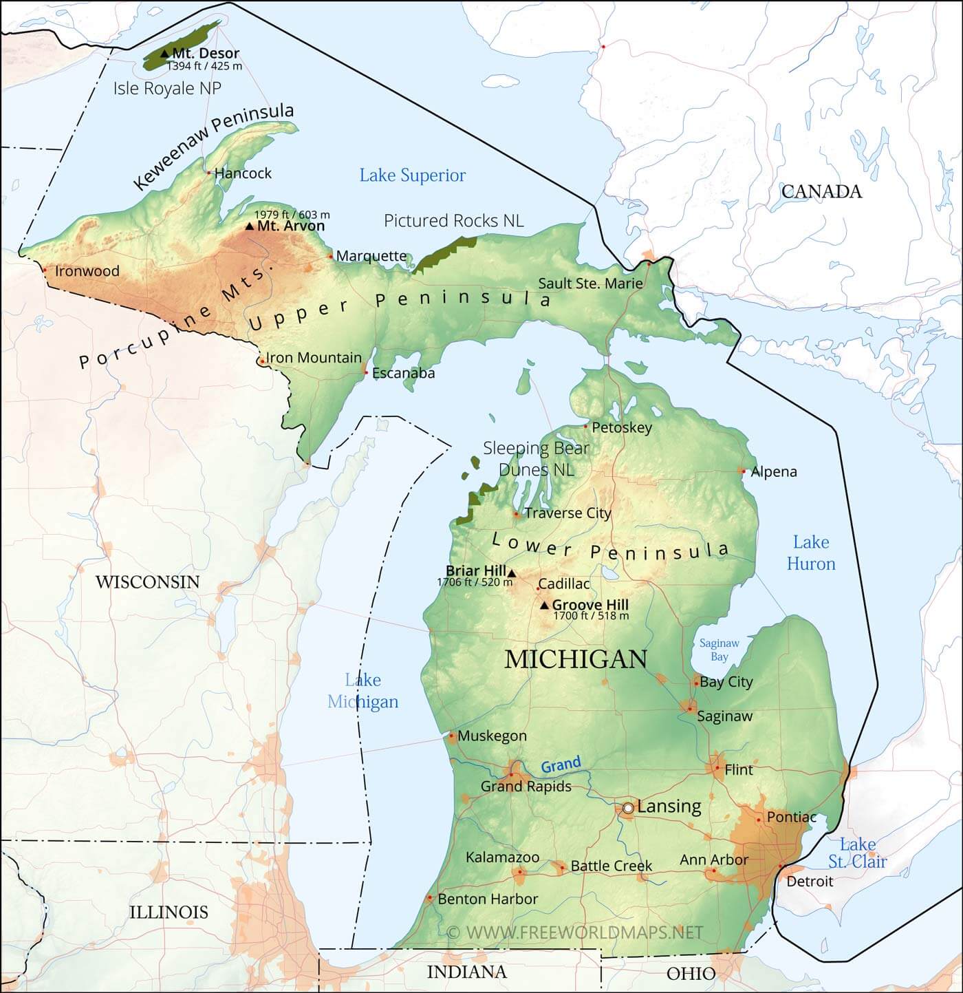 Maps Map Michigan