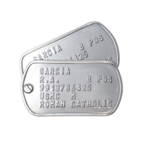 Marine Dog Tags Regulation Formt Replacements