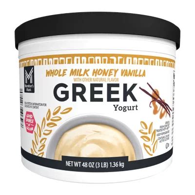 Member S Mark Honey Vanilla Whole Milk Greek Yogurt 48 Oz Sam S Club