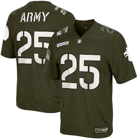 Men S Colosseum 25 Olive Army Black Knights Rivalry Replica Jersey