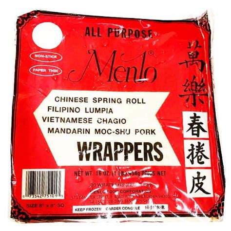 Menlo All Purpose Lumpia Spring Roll Wrappers Non Stick Paper T