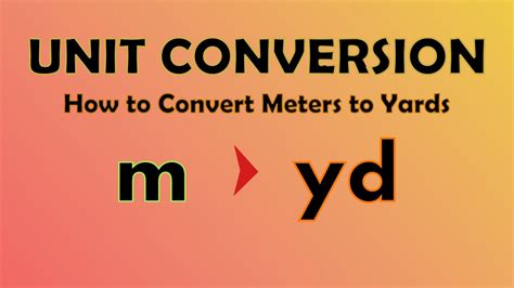 Meter To Yard Convert Youtube