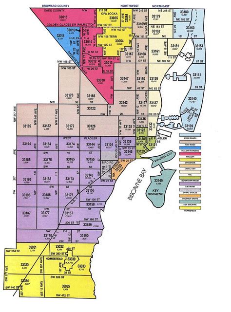 Miami Zip Code Map Printable Printable Map Of The United States