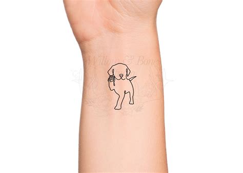 Minimalist Dog Memorial Tattoo