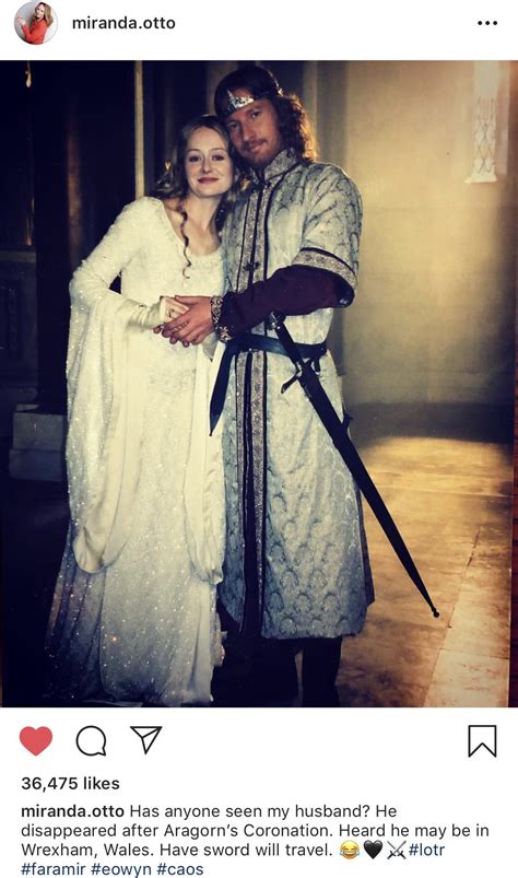 Miranda Otto S Ig Post Of Eowyn Amp Faramir S Wedding Outfits R Lotr