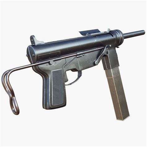 Modelo 3D M3 Grease Submachine Gun Ww2 Turbosquid 1418332