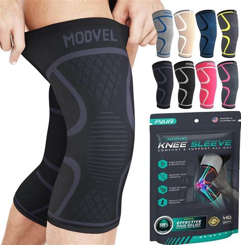 Modvel Knee Brace Knee Sleeves Pair For Knee Pain Modvel