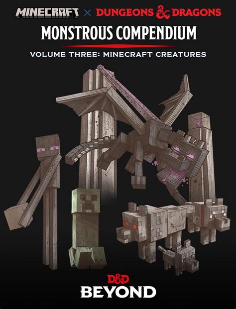 Monstrous Compendium Volume Three Minecraft Creatures Issues And