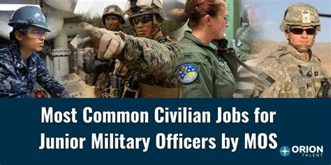 Most Common Civilian Jobs For Junior Military Officers By Mos