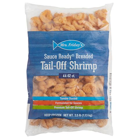 Mrs Friday S 44 62 Size Tail Off Sauce Ready Breaded Shrimp 2 5 Lb