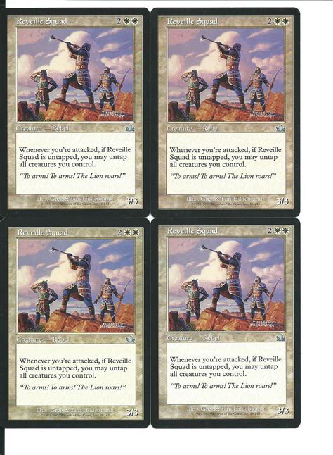 Mtg Reveille Squad Prophecy Uncommon Played Excellent Condition X4