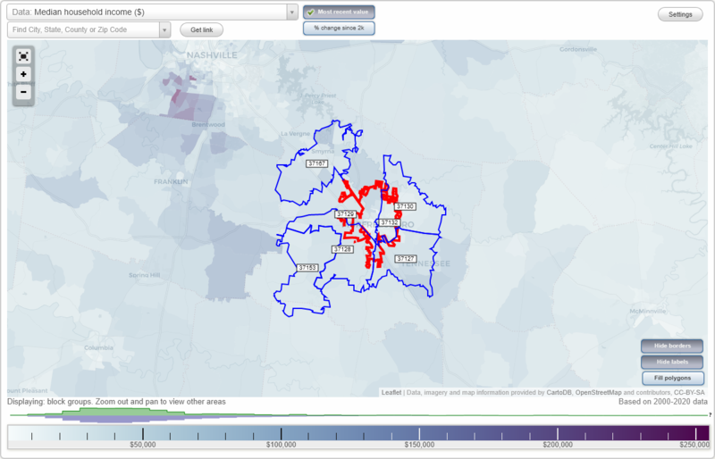 Murfreesboro Zip Code Map