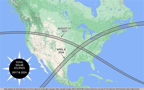 National Eclipse Eclipse Maps August 21 2017 And April 8 2024