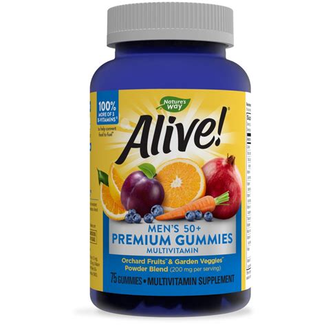 Nature S Way Alive Men S 50 Premium Gummies 15 Vitamins And Minerals