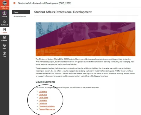 Navigating Canvas Division Of Student Affairs Oregon State University