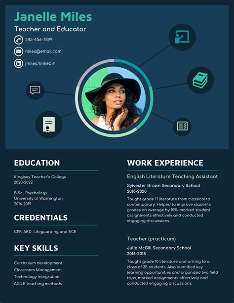 Navy College Resume For Students Template Venngage Student Resume