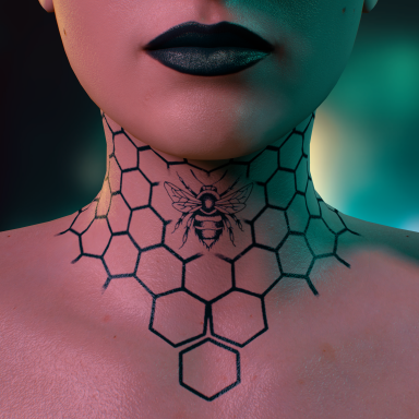 Neck Woman Tattoo