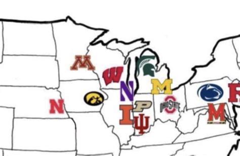 New Map Of The Big Ten Makes Absolutely No Sense The Spun