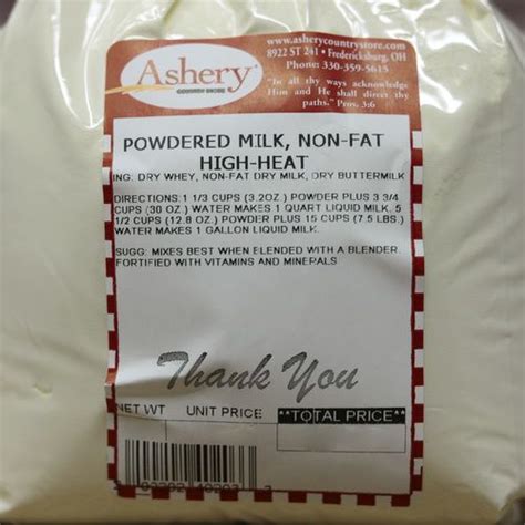 Non Fat Powdered Milk High Heat Ashery Country Store