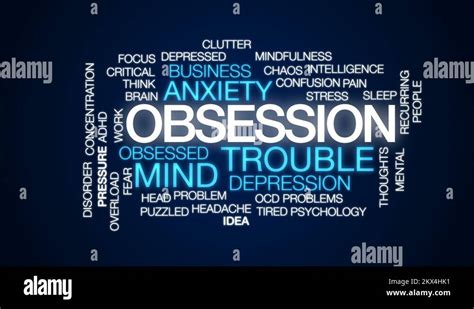 Obsession Animated Word Cloud Text Design Animation Stock Video