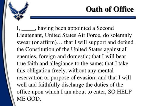 Officer Oath Air Force