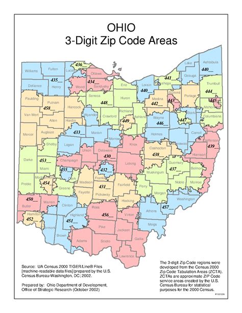 Ohio Zip Codes Map List Counties And Cities