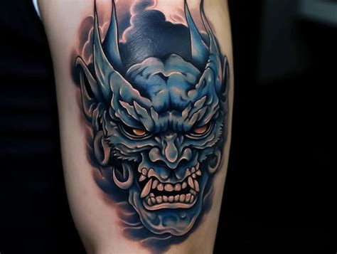 Oni Mask Tattoo Meanings Symbolism Powerful