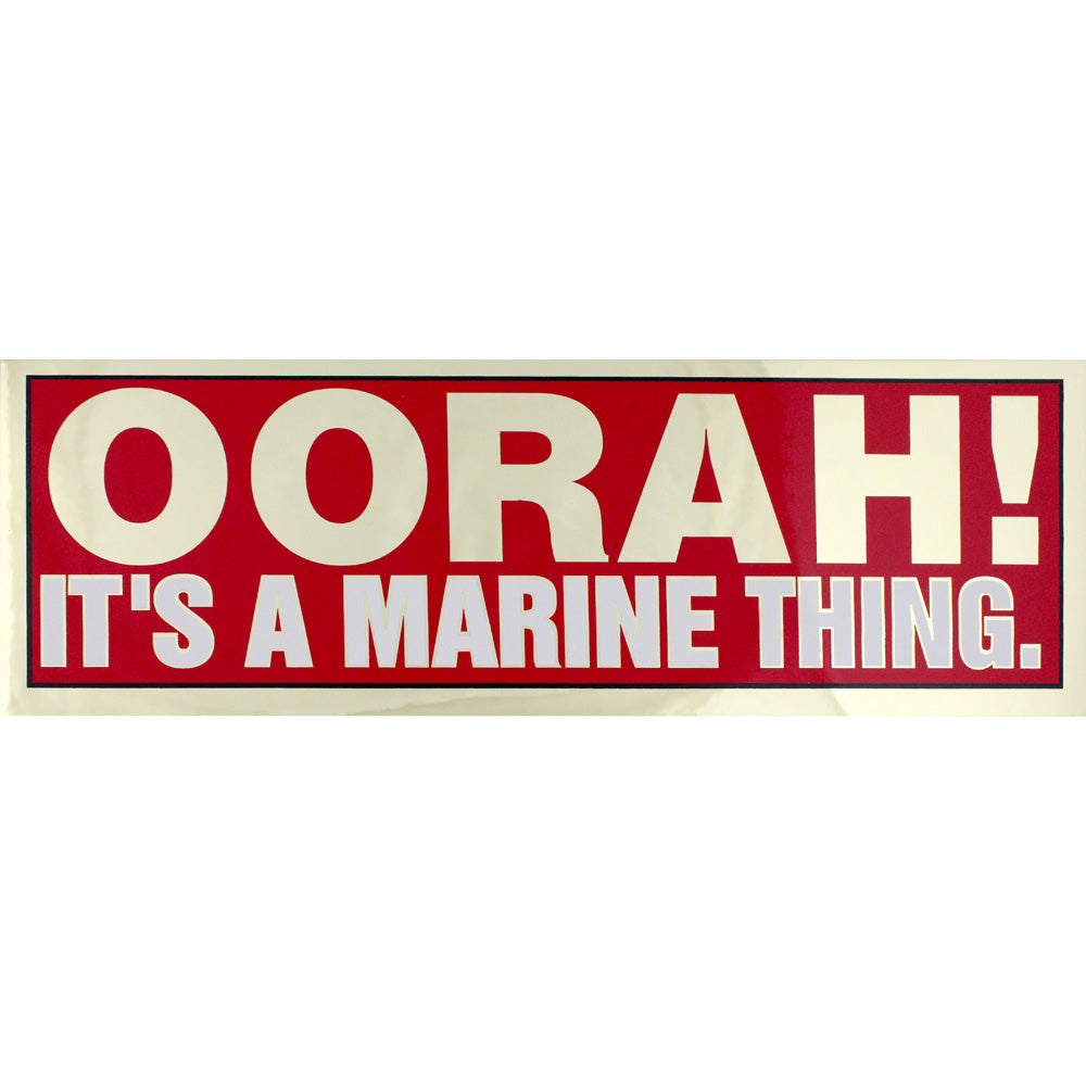 Oorah It S A Marine Thing Metallic Bumper Sticker Usamm