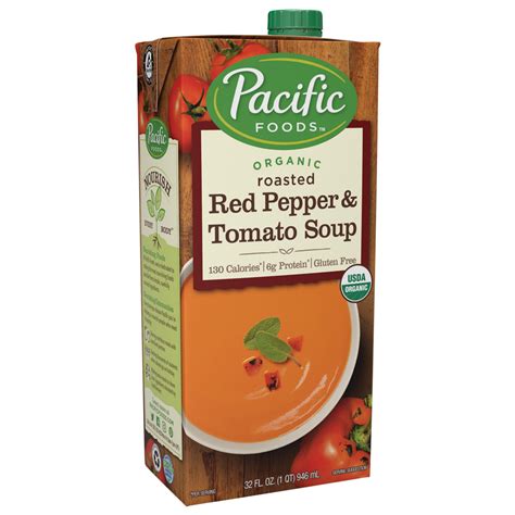 Organic Roasted Red Pepper Tomato Soup 32Oz Pacific Foods