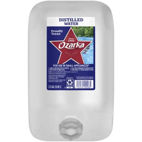 Ozarka Distilled Gallon Water 2 5 Gallon Fred Meyer