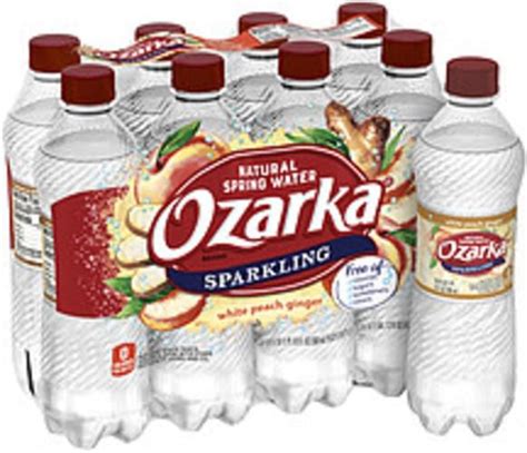 Ozarka White Peach Ginger Natural Spring Ozarka Sparkling White Peach