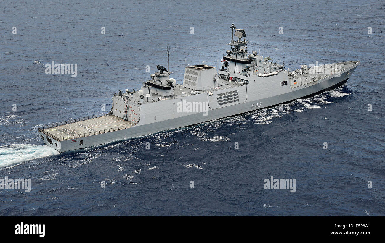 P 17A Class Stealth Frigate Ins Sahyadri F49 Joins Indian Navy