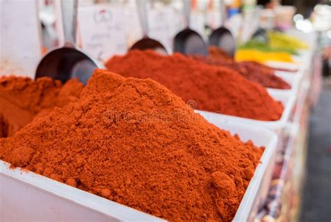 Paprika Is A Ground Spice Made From Dried Red Bell Pepper Stock Photo