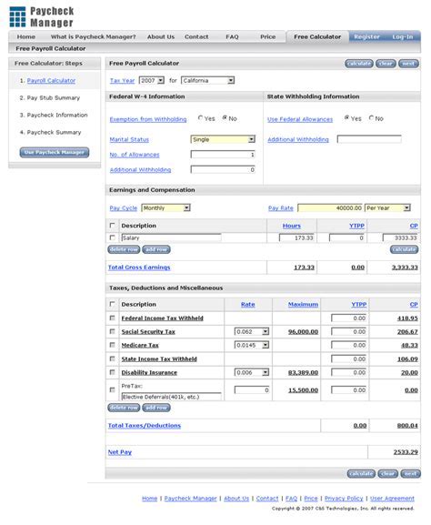 Payroll Calculator Mn