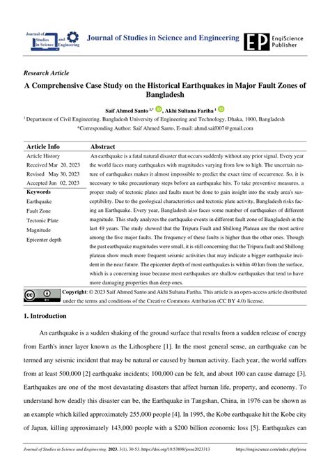 Pdf A Comprehensive Case Study On The Historical Earthquakes In Major Fault Zones Of