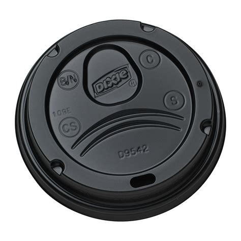 Perfectouch 12 16 Oz Black Polystyrene Dome Sipper Cup Lid 3 1 2 Dia