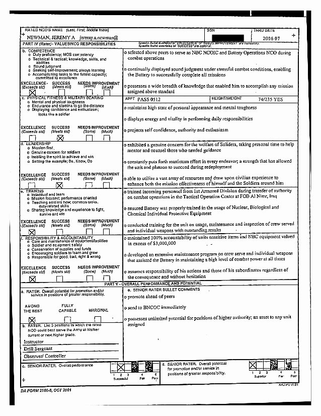 Performance Goals And Expectations Examples Army New Evaluation System