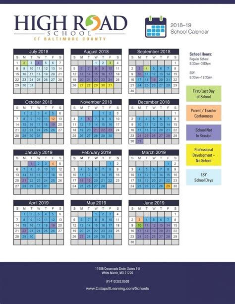 Perky School Calendar Baltimore City Printable Blank Calendar Template