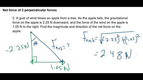 Physics Unit1 Net Force Of Two Perpendicular Forces Practice Problems