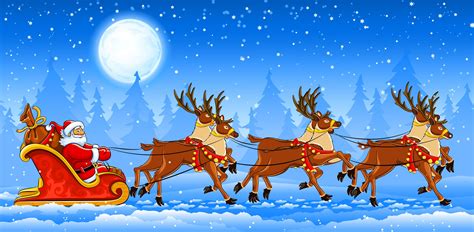 Pictures Of Santa Claus And Reindeer