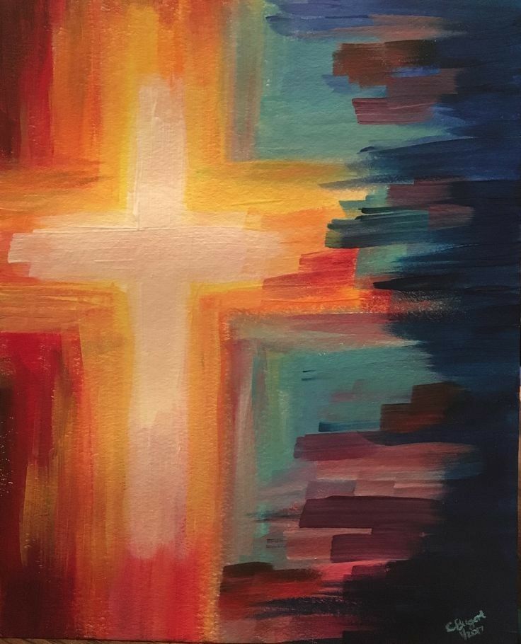 Pin By Mary Meyer On Art Christian Art Painting Cross Paintings