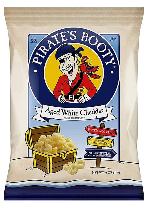 Pirate S Booty Aged White Cheddar Cheese Puffs Snack Baked 0 5 Oz 40