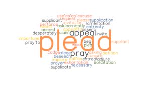 Plead Synonyms And Related Words What Is Another Word For Plead